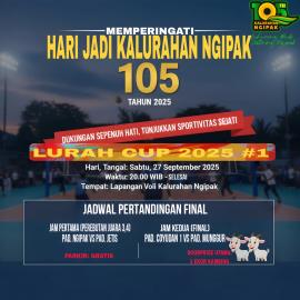 Laga Final Voli Meriahkan Hari Jadi ke-105 Kalurahan Ngipak
